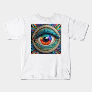 [AI Art] Eye Of Rainbows, Art Deco Style Kids T-Shirt